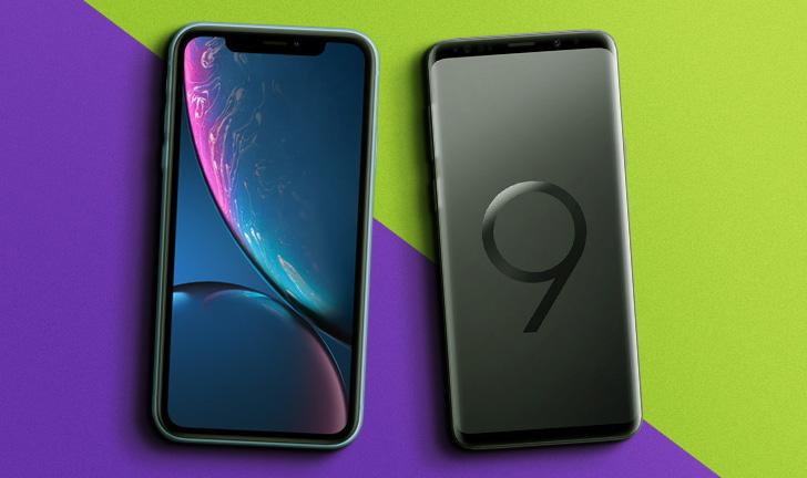 iPhone XR vs Galaxy S9 iPhone XR vs Galaxy S9