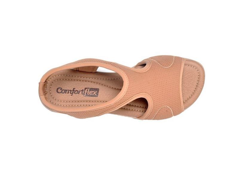 Sandália Papete Comfortflex Feminina 20 51404 Casual Nude em Promoção é