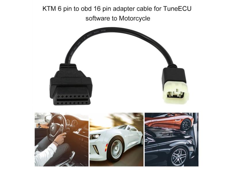 Ktm 6 Pino De Cabo Adaptador Obd 16 Pinos Para O Software TuneECU Para