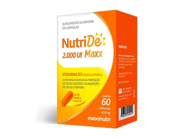 Nutride Vitamina D Ui Capsulas Maxinutri O Melhor Pre O