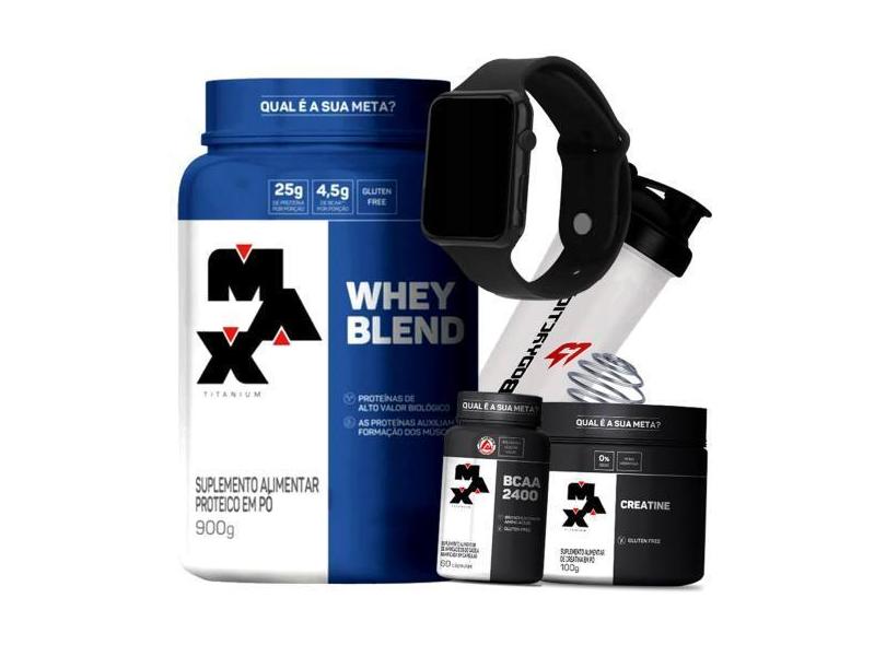 Combo Kit Whey Blend Creatina Bcaa Rel Gio Coq Wey Max Max