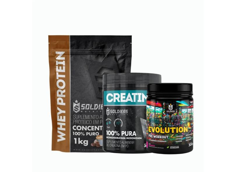 Kit Whey Protein Concentrado Kg Creatina Monohidratada Pote G