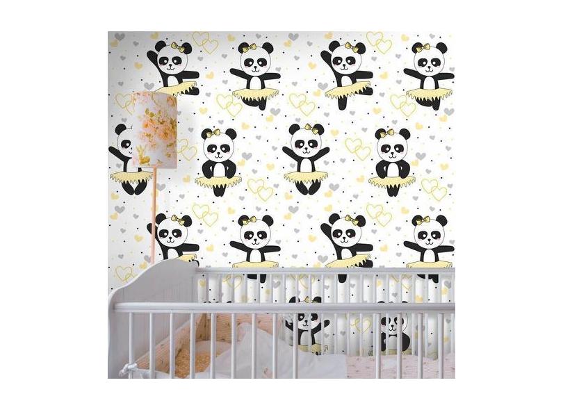 Papel De Parede Panda Ballet Clean Qcola Em Promo O No Buscap