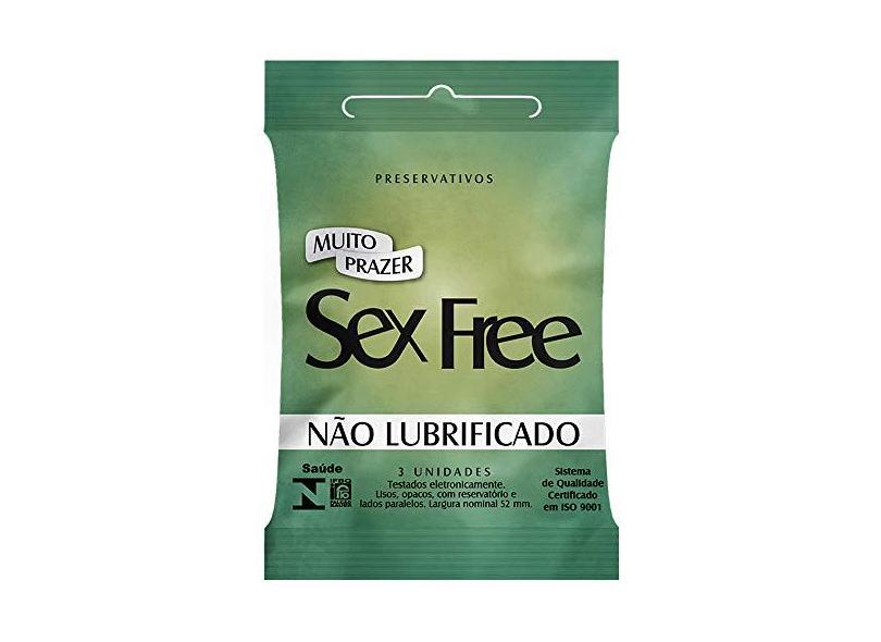 Preservativo Masculino Não Lubrificado Sex Free 3 unidades o