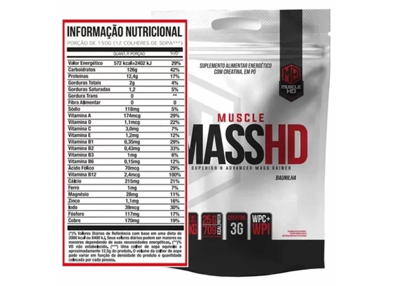 Mass Hd Kg Baunilha Muscle Hd Em Promo O No Buscap