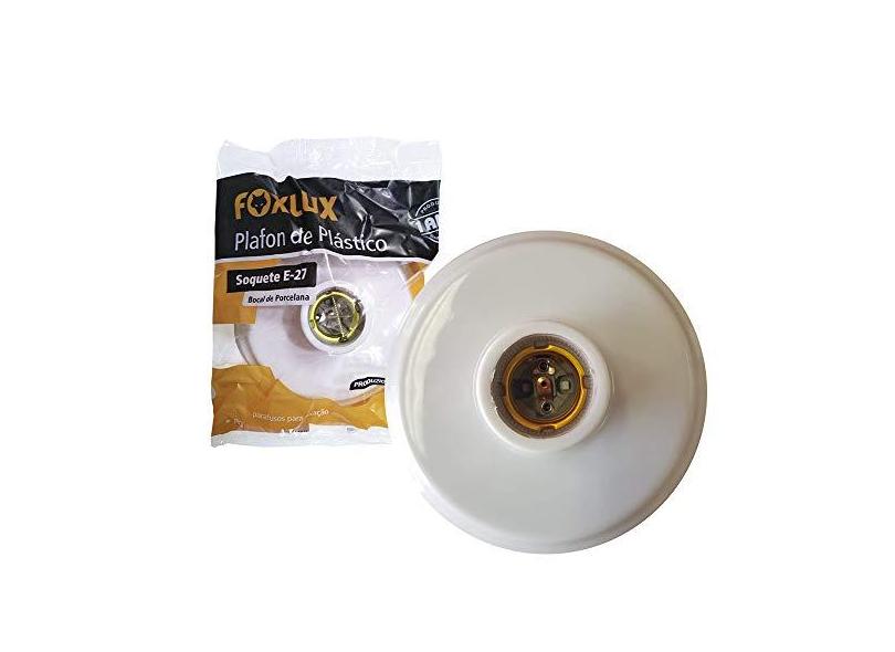 Plafon Plastico C Bocal Porcelana E N Foxlux O Melhor