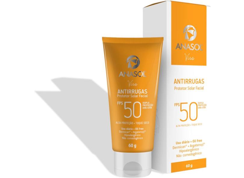 Anasol Protetor Solar Facial Antirrugas Fps 50 60 G O Melhor