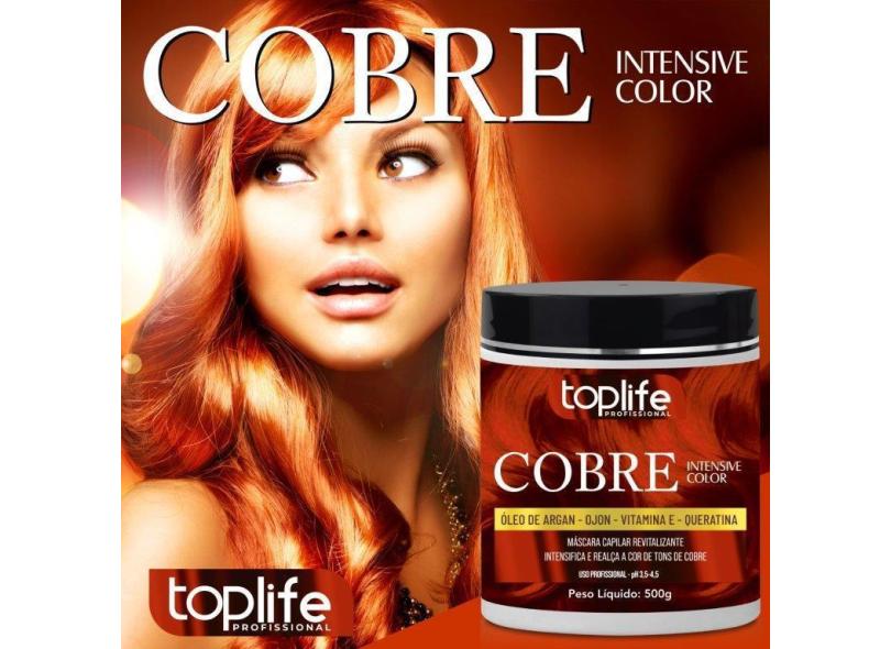 Máscara Matizadora Tonalizante Cobre Ruivo Toplife 500G em Promoção é