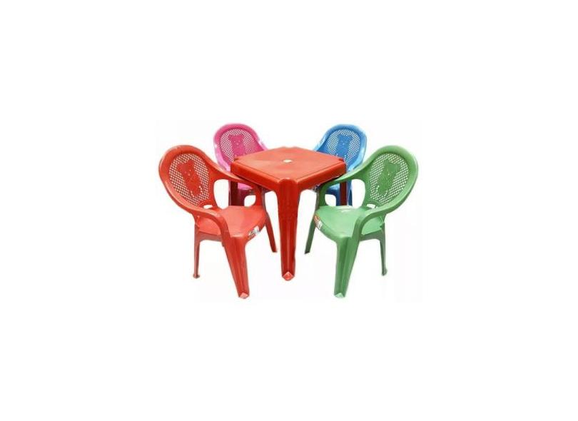 Conjunto Mesa Ver Cadeiras Infantil Colorida Antares O Melhor