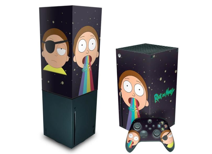 Capa Anti Poeira E Skin Xbox Series X Morty Rick And Morty O