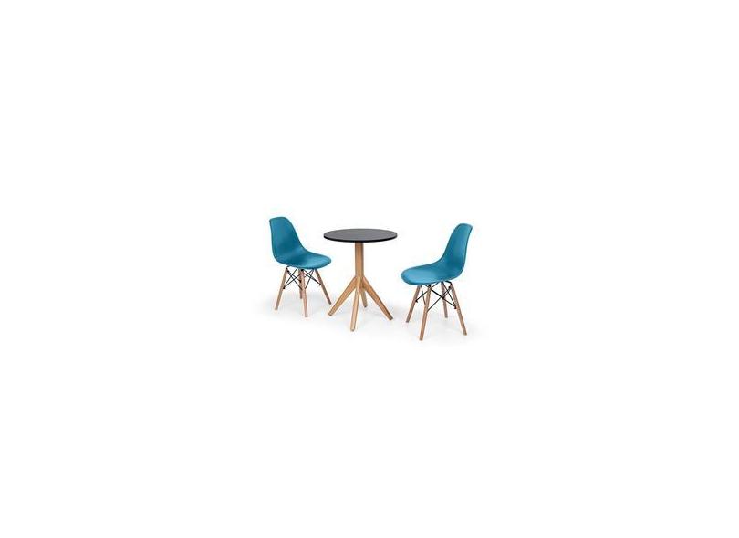 Conjunto Mesa de Jantar Maitê 60cm 2 Cadeiras Charles Eames