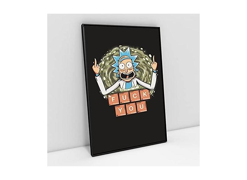 Quadro Decorativo Poster A4 Rick And Morty Fuck Tabela Periodica Em