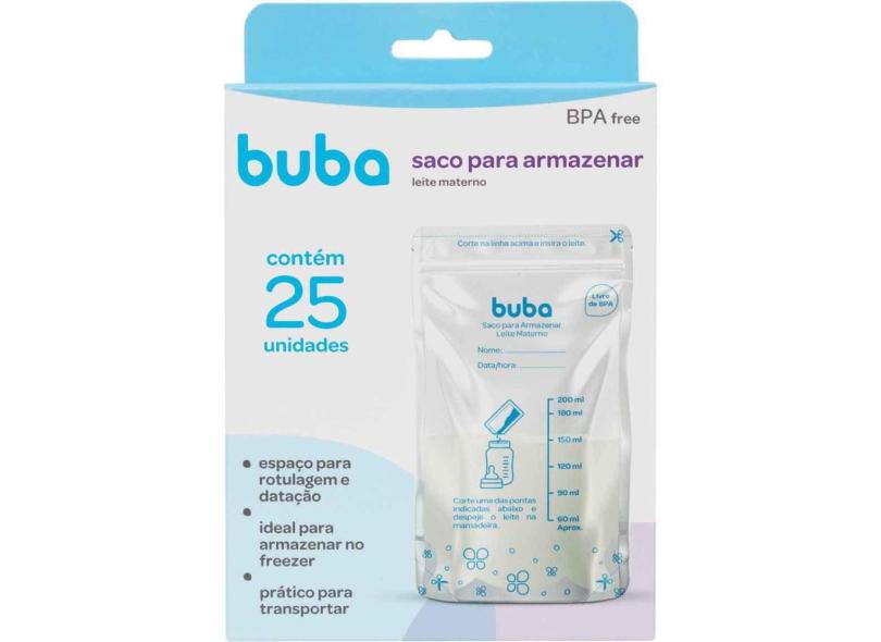 25 Unidades Saco Para Armazenar Leite Materno 200 Ml Buba O Melhor