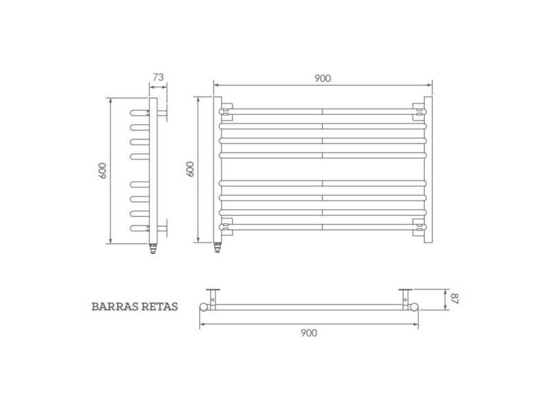 Toalheiro T Rmico Famiglia Reto Inox Seccare Em Promo O No Buscap