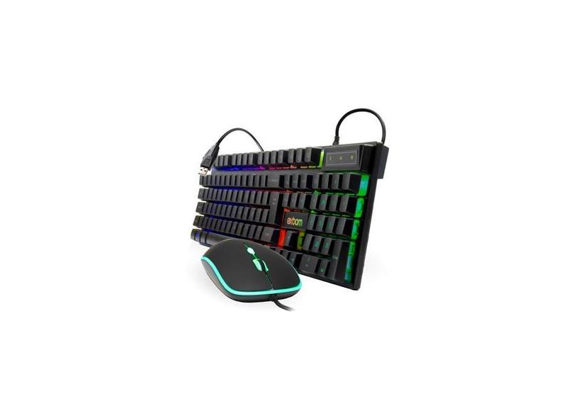 Kit Teclado E Mouse C Fio Gamer USB E Led Colorido BK G550 O Melhor