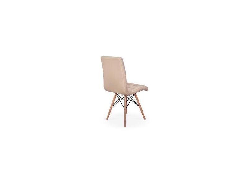 Conjunto Mesa De Jantar Laura Cm Cadeiras Eiffel Gomos Nude