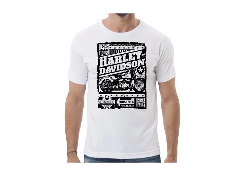 Camiseta Camisa Harley Davidson Genuine Moto Hd Motorcycles Algod