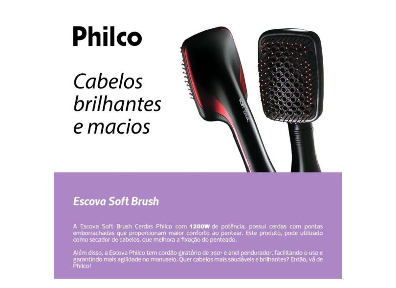 Escova Secadora Philco Soft Brush Ion Tourmaline Temperaturas