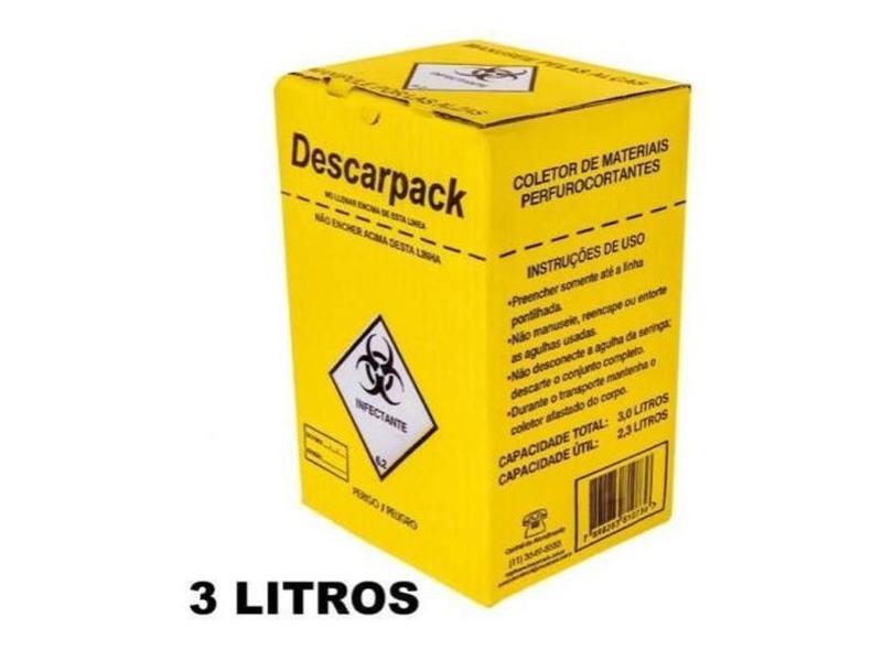 Caixa Coletora Litros Perfuro Cortante Descarpack O Melhor Pre O