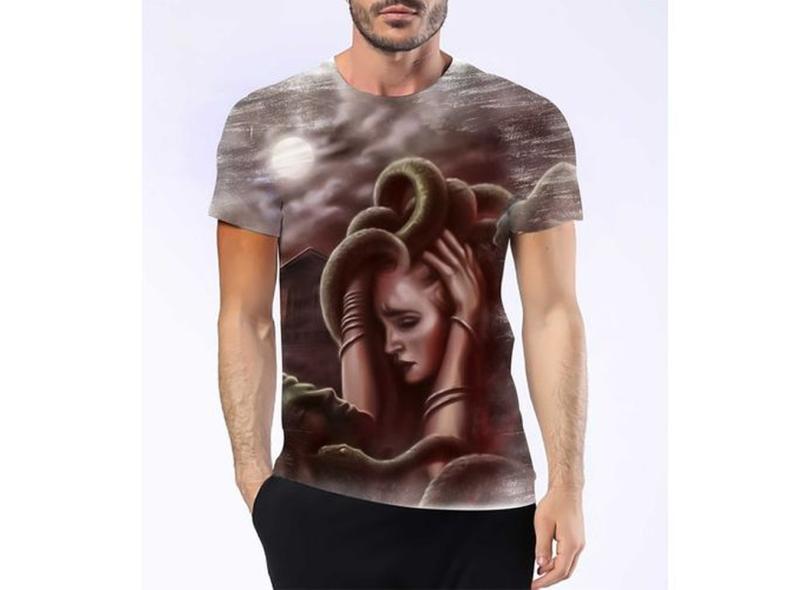 Camisa Camiseta Medusa Serpentes Pedra Mitologia Grega Em Promo O