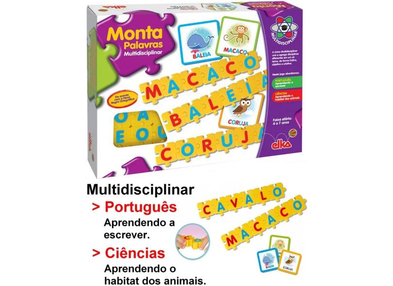 Jogo Brinquedo Infantil Monta Palavras Multidisciplinar Pedag Gico