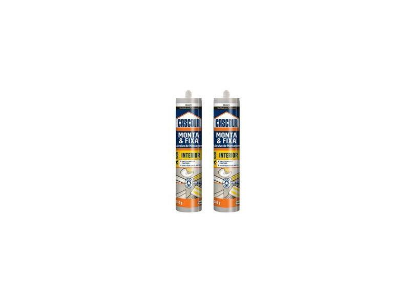 Cola Cascola Monta E Fixa PL 500 Interior 360g Henkel Kit 2