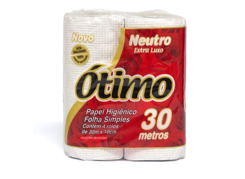 Papel Higiênico Ótimo Folha Simples Fardo C 16 Rolos 30m o Melhor