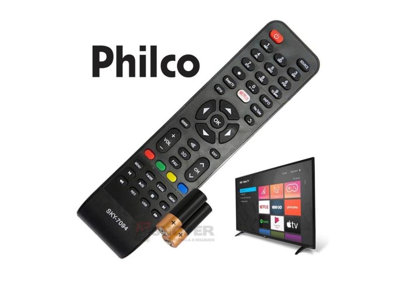 Controle Remoto Philco Led Smart Netflix E Youtube Sky 7094 Excelente