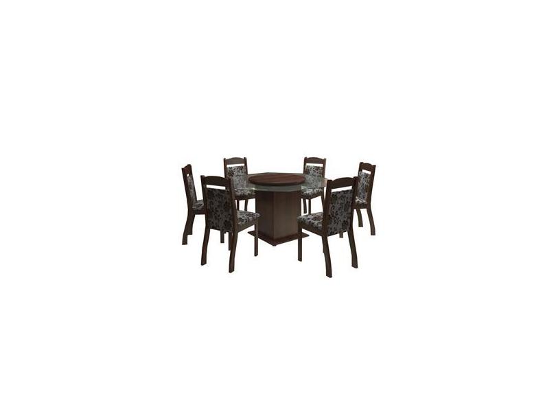 Mesa de Jantar 6 Lugares Samba Ameixa Cobre Mobilarte Móveis o