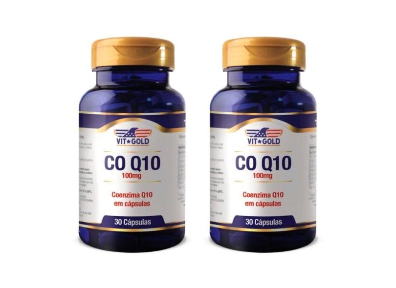 Coenzima Q10 100mg 2 un de 30 Cápsulas VitGold o Melhor Preço é