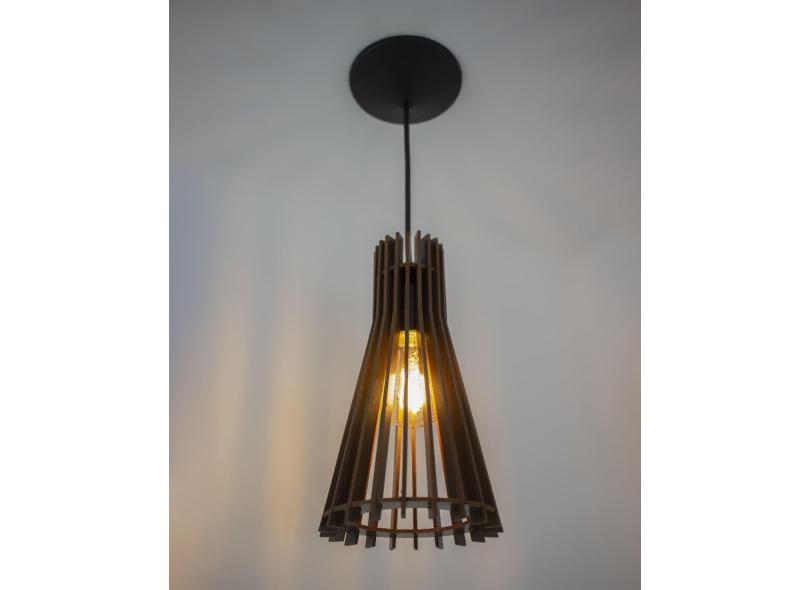 Lustre Pendente Madeira Oslo Rustico P Palermo Em Promo O No Buscap