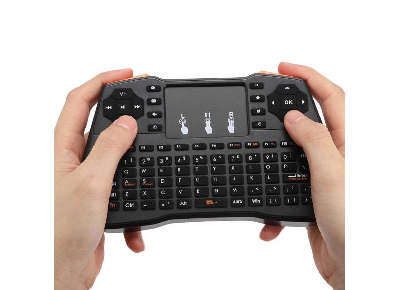 Mini teclado sem fio de 2 4 GHz Touchpad 3 dpi teclado portátil para pc