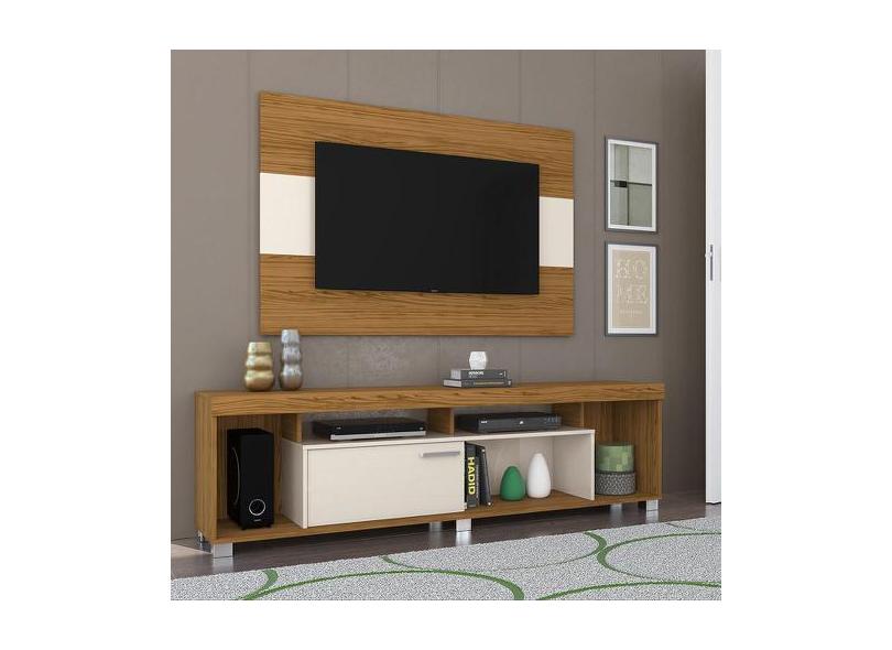 Combo Rack Painel Para Tv Pol Tomaz Naturale Off White M