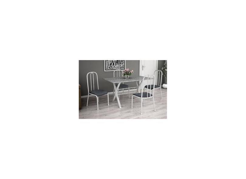 Conjunto De Mesa Miame Cm Cadeiras Mesclado Petr Leo Em