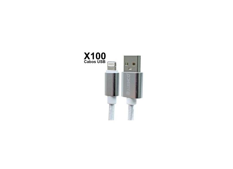 Cabo USB IPhone Kit 100 Cabos USB 1 Metro De Comprimento