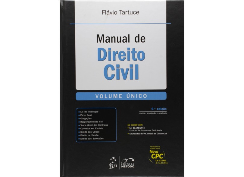 Manual de Direito Civil Volume Único 6ª Ed 2016 Tartuce Flávio