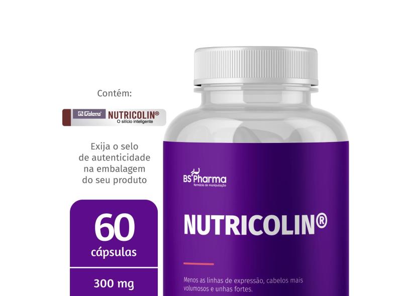 Nutricolin 300 mg Selo de autenticidade 60 Cápsulas o Melhor