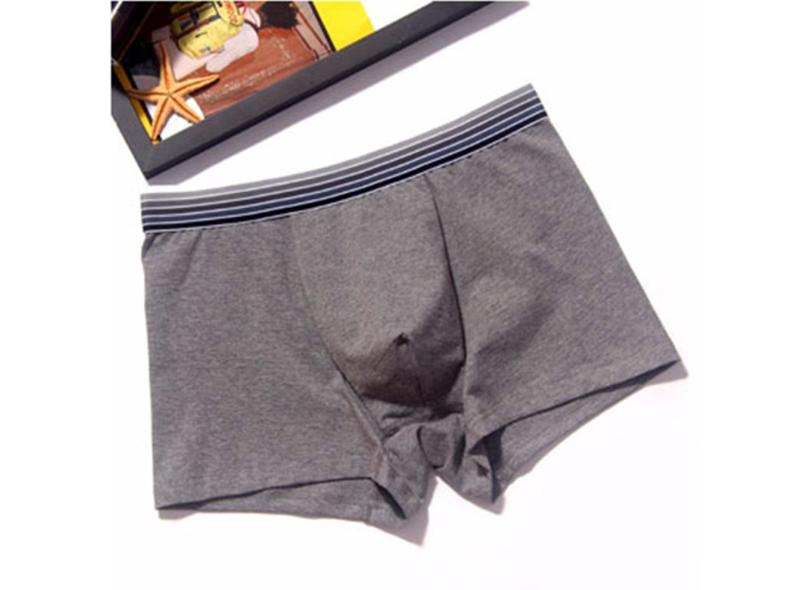 Cuecas masculinas de algodão macio masculino confortável boxer cuecas