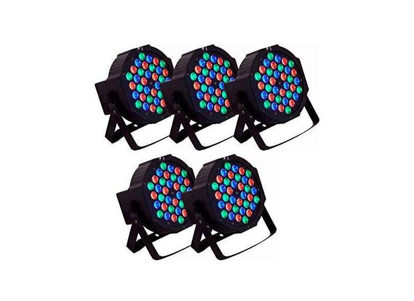 5x Canhão Refletor Led 36 Leds Rgb Bivolt Dmx Digital Slim o Melhor