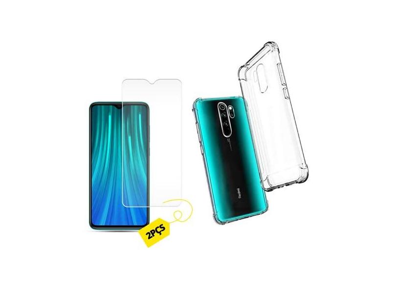 Kit Capinha Celular Antichoque Compatível Xiaomi Redmi Note 8 Pro 2