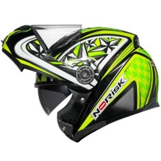 Capacete NoRisk FF370 Articulado Visor Solar Viseira Antirrisco
