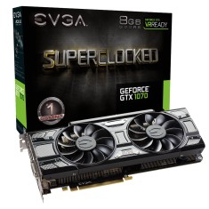 Placa de Video NVIDIA GeForce GTX 1070 8 GB GDDR5 256 Bits EVGA 08G-P4-5173-KR