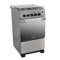 Fogão de Piso Venax Picasso 4 Bocas Acendimento Automático Acabamento Inox 4Q