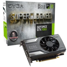Placa de Video NVIDIA GeForce GTX 1060 6 GB GDDR5 192 Bits EVGA 06G-P4-6163-KR