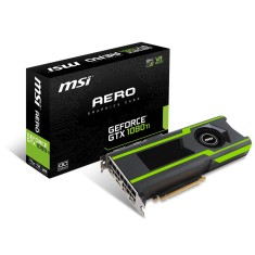 Placa de Video NVIDIA GeForce GTX 1080 Ti 11 GB GDDR5X 352 Bits MSI GeForce® GTX 1080 Ti AERO 11G OC