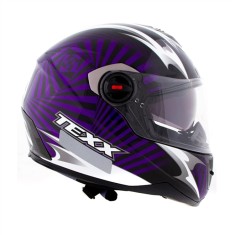 Capacete Texx Action Hypnose Fechado Visor Solar Viseira Antirrisco
