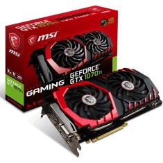 Placa de Video NVIDIA GeForce GTX 1070 Ti 8 GB GDDR5 256 Bits MSI GTX 1070 TI Gaming 8G