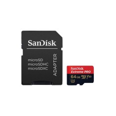 Cartão de Memória Micro SDXC com Adaptador SanDisk Extreme Pro 64 GB SDSQXXG I V30