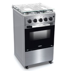 Fogão de Piso Venax Delplus 4 Bocas Acendimento Automático Acabamento Inox 4b