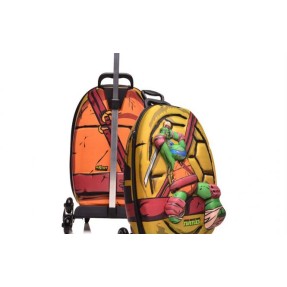Mochila com Rodinhas Escolar Max Toy by Diplomata Tartarugas Ninja